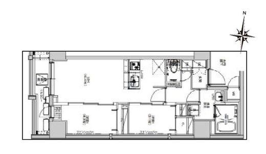 S-RESIDENCE綾瀬rivie (エスレジデンス綾瀬リヴィエ)　802号室　間取り