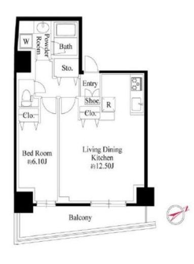 N-flats三ノ輪 (エヌフラッツ三ノ輪)　1102号室　間取り