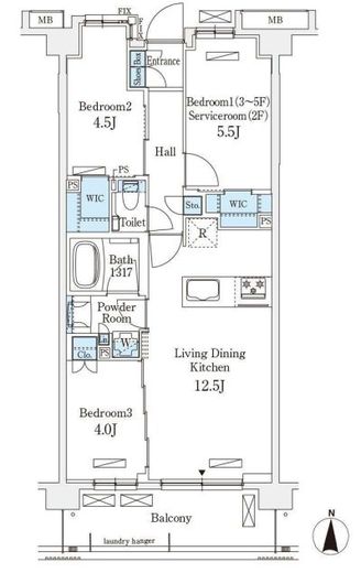 アヴァンカーサ町屋　202号室　間取り