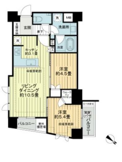 ザ・ライオンズ池袋　410号室　間取り