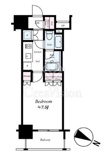 ウィル・ヴェール東十条　1406号室　間取り