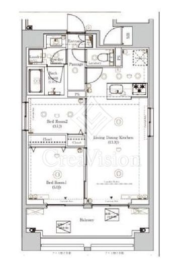 エストゥルースプラス西日暮里　801号室　間取り