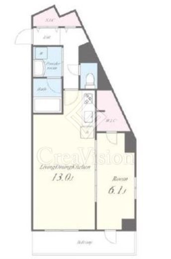 クローネ北千住　301号室　間取り