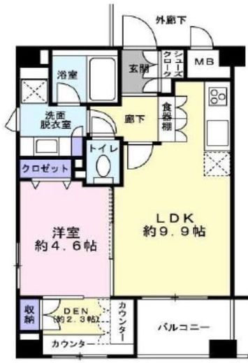 レジデンシャルステートタワー南千住　204号室　間取り