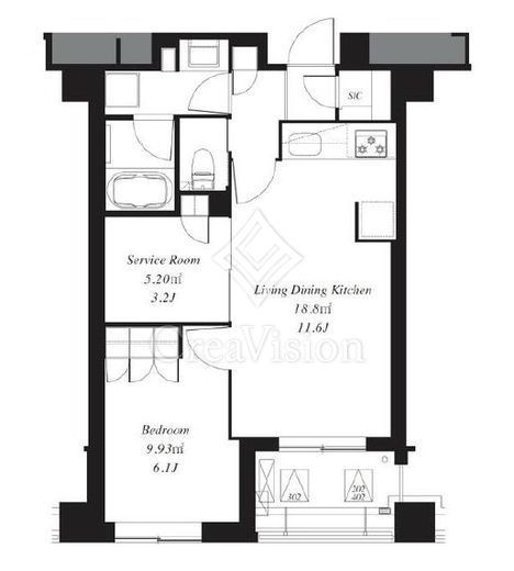 フレンシア田端南　402号室　間取り