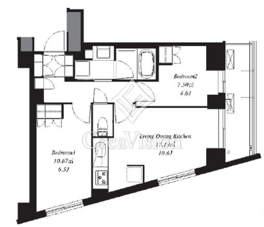 フレンシア田端南　206号室　間取り