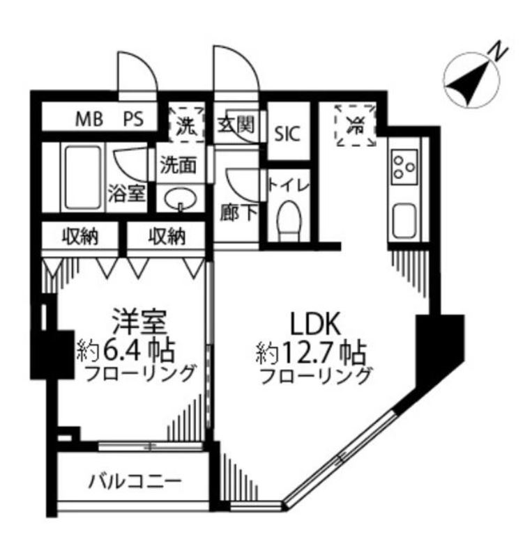 海水館　202号室　間取り