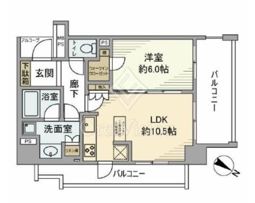 ライオンズステージ西日暮里　801号室　間取り