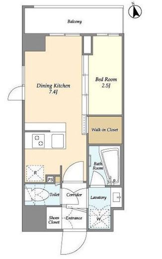La Douceur志茂 (ラドゥセール志茂)　408号室　間取り
