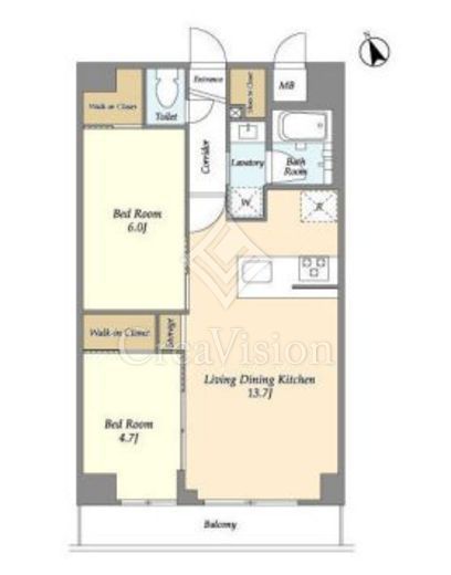 La Douceur志茂 (ラドゥセール志茂)　204号室　間取り