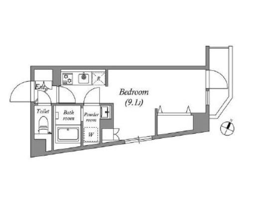 クオリタス田端　203号室　間取り