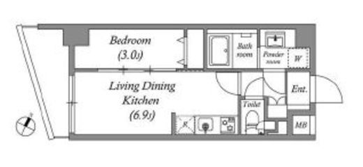クオリタス田端　305号室　間取り