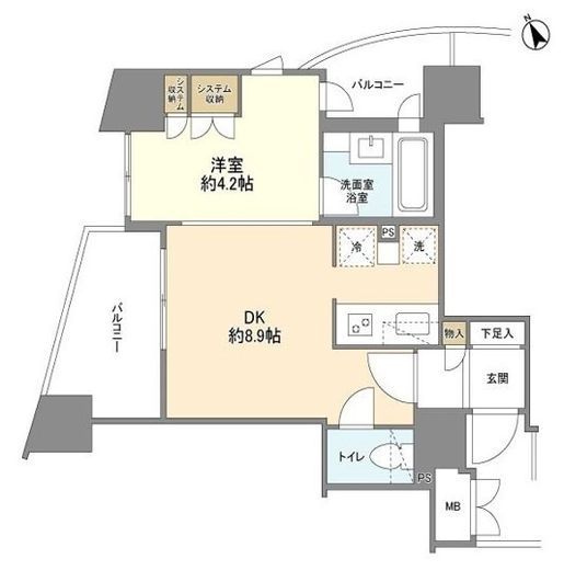 イトーピアアルファシティ池袋　205号室　間取り
