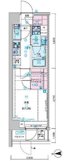 セジョリ池袋本町　107号室　間取り