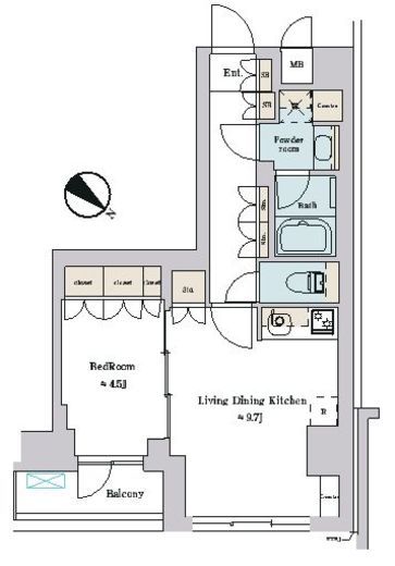 ブリリアイスト文京六義園　205号室　間取り