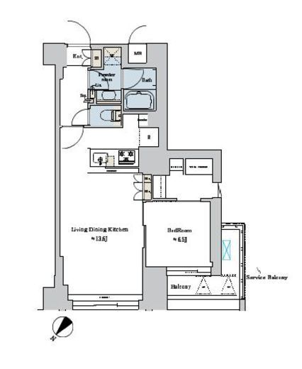 ブリリアイスト文京六義園　209号室　間取り