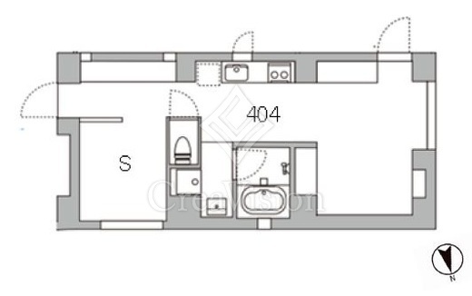 天神町place　404号室　間取り