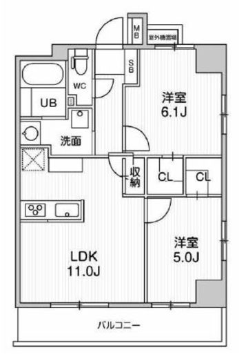 ALTERNA日暮里 (オルタナ日暮里)　401号室　間取り