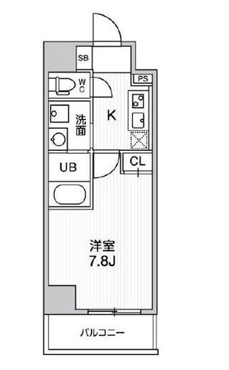 ALTERNA日暮里 (オルタナ日暮里)　803号室　間取り