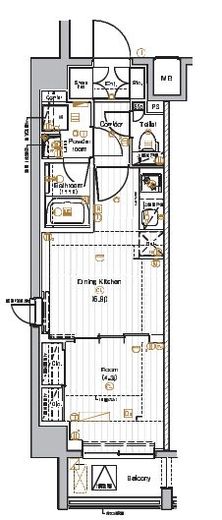 PREMIUM CUBE 池袋本町 (プレミアムキューブ池袋本町)　306号室　間取り