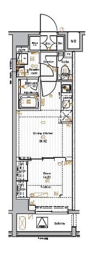 PREMIUM CUBE 池袋本町 (プレミアムキューブ池袋本町)　402号室　間取り