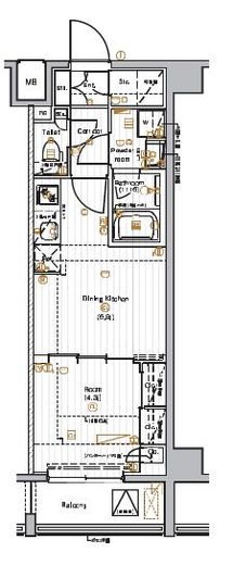 PREMIUM CUBE 池袋本町 (プレミアムキューブ池袋本町)　503号室　間取り