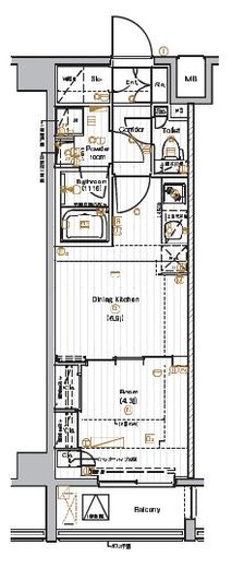 PREMIUM CUBE 池袋本町 (プレミアムキューブ池袋本町)　504号室　間取り