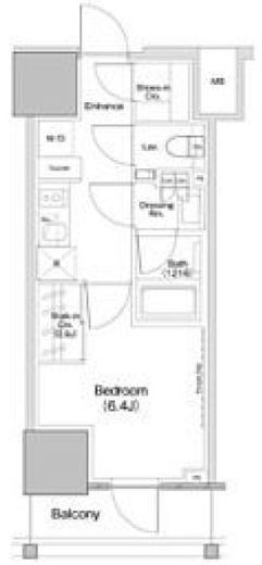 ザ・パークハビオ板橋区役所前　1204号室　間取り
