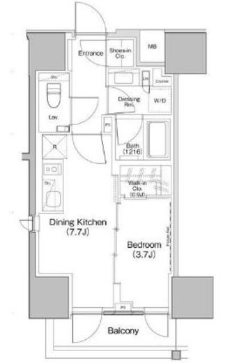ザ・パークハビオ板橋区役所前　1403号室　間取り