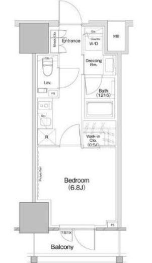 ザ・パークハビオ板橋区役所前　1206号室　間取り