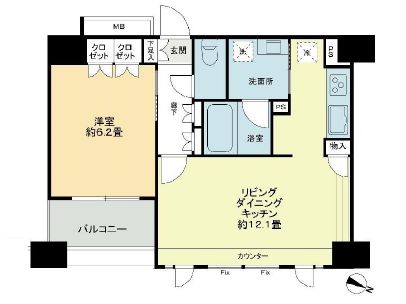 アイディーコート日本橋浜町　202号室　間取り