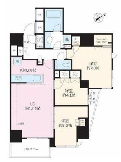 ルネ文京白山　1102号室　間取り