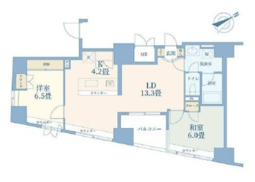 グランシティラピュタタワー　1401号室　間取り