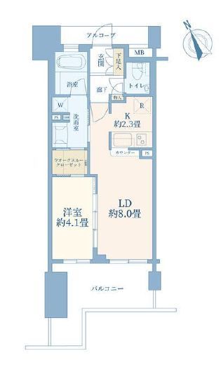 アドレシア　404号室　間取り