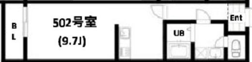 Air Tower Otsuka (エアータワー大塚)　502号室　間取り