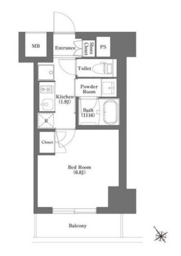 HF正光寺赤羽レジデンス　804号室　間取り