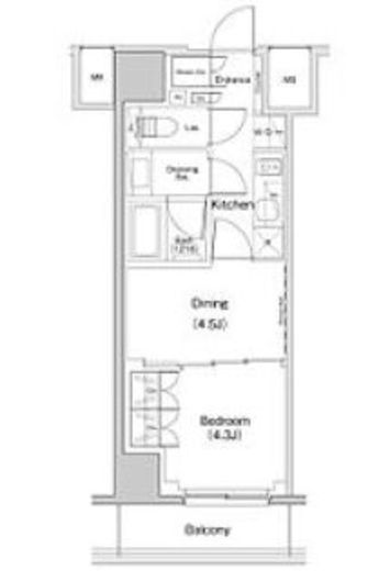 ザ・パークハビオ東長崎　402号室　間取り