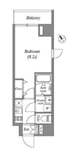 グランパセオ田端　B201号室　間取り