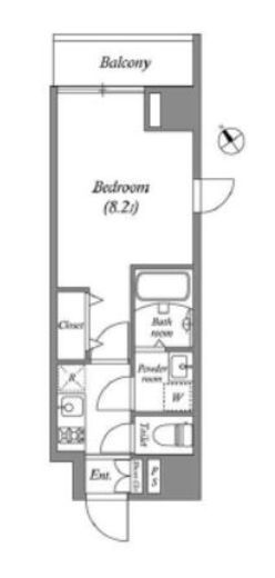 グランパセオ田端　C401号室　間取り