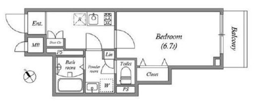 グランパセオ田端　D202号室　間取り