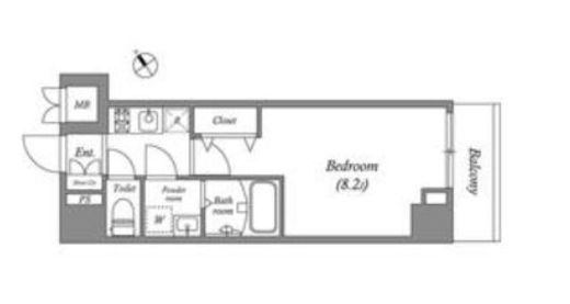 グランパセオ田端　D203号室　間取り