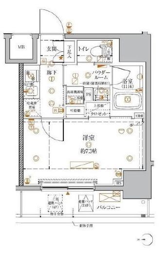 クレイシアIDZ王子マークプレイス　404号室　間取り
