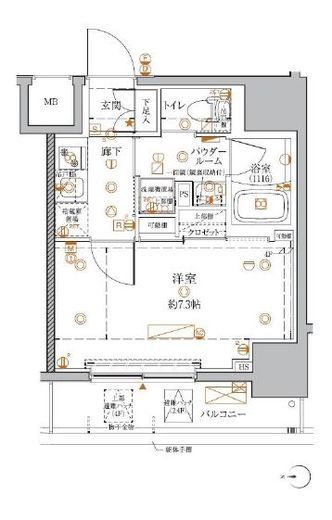 クレイシアIDZ王子マークプレイス　304号室　間取り