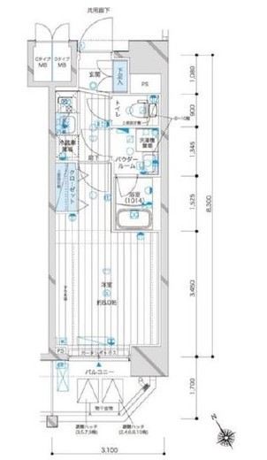 メインステージ駒込ラ・ヴェール　404号室　間取り