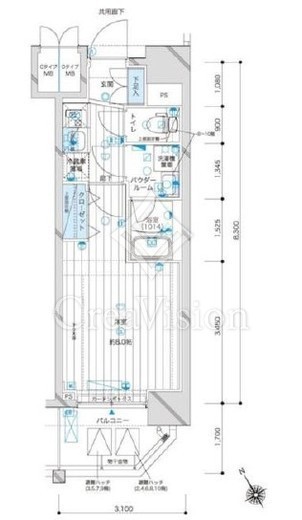 メインステージ駒込ラ・ヴェール　504号室　間取り