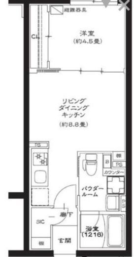 GENOVIA池袋 (ジェノヴィア池袋)　303号室　間取り