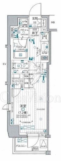デュオステージ北千住Ⅱ　206号室　間取り