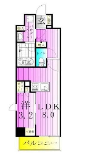 デュオステージ北千住Ⅱ　505号室　間取り