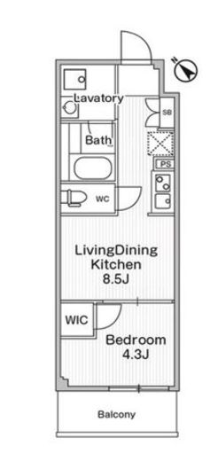 コンフォリア・リヴ巣鴨　209号室　間取り
