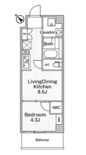 コンフォリア・リヴ巣鴨　506号室　間取り
